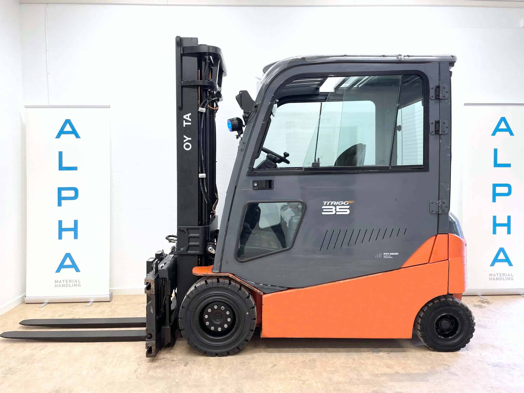 Elektrisk motviktstruck 3,5 ton Toyota.